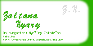 zoltana nyary business card